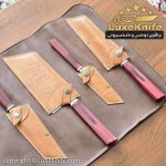 ست کیف چرمی و چاقوی حرفه ای 7 پارچه آشپزی طرح تیغه ژاپنی ( ساخت زنجان ) - Image 4