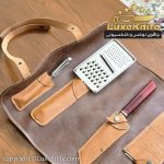 ست کیف چرمی و چاقوی حرفه ای 7 پارچه آشپزی طرح تیغه ژاپنی ( ساخت زنجان ) - Image 5