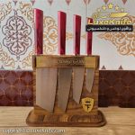 ست چاقوی آشپزخانه مدل ژاپنی TF دسته عنابی رنگ