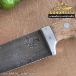 کارد مخصوص برش سفارشی ساز استاد هادی فضلی تیغه دمشقی - Image 5