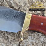 کارد شکاری دسته چوب پادوک استاد هادی طرح آرتین - Image 3