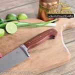 چاقوی سلاخی دست ساز تیغه فولادی طرح برزیلی ( اثر استاد هادی فضلی ) + قلاف دارد - Image 4