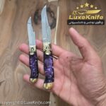 چاقوی جیبی ضامن فشاری زنجان ساخت استاد مجید ( تیغه استیل فولاد ضد زنگ ) - تصویر 5