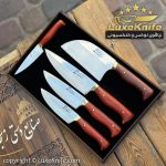 ست 5 پارچه چاقوی آشپزخانه مدل فلور ساخت زنجان با جعبه