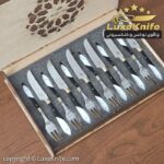 کارد و چنگال میوه خوری طرح سلین دسته 2 رنگ ( سفید و سیاه ) - تصویر 5