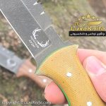 نک نایف دست ساز استاد محمدی تیغه فولادی ( مدل M49 ) همراه با قلاف - Image 3