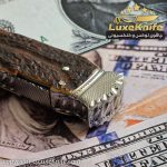 چاقوی فوق کلکسیونی استاد اکبر خلفی طرح تاج ( دسته شاخ گوزن ) - Image 9
