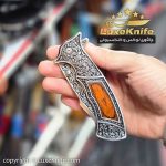 چاقوی جیبی برونینگ طرح سلطنتی ( دسته رنگ قرمز ) - Image 3