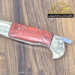 چاقوی دنده ای سایز متوسط 23 سانتی دسته پادوک استاد باباخانی زنجان ( تیغه استیل فولاد ضد زنگ ) - Image 3