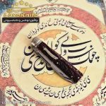 قلم تراش حرفه ای 2 تیغه استاد مولوی طرح ترنج ( تیغه فولادی و شاخ گوزن اعلا ) - Image 3