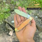 چاقوی جیبی چوپانی دست ساز زنجان طرح تروان جنس دسته کائوچو + کیف - تصویر 4