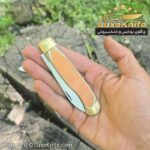 چاقوی جیبی چوپانی دست ساز زنجان طرح تروان جنس دسته کائوچو + کیف - تصویر 5