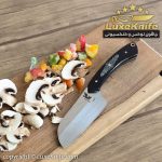 کارد مینی سانتاکو دست ساز زنجان مدل سالار دسته فیبر طرح دار