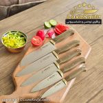 سرویس چاقوی آشپزخانه زنجان مدل آیکان دسته کائوچو
