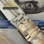 چاقوی هنری کلکسیونی استاد پرویز علیخانی طرح تاج سایز بزرگ کد LUX65 ( دسته باغه آلمانی کهنه ) - Image 3