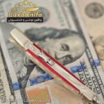 چاقوی هنری کلکسیونی استاد پرویز علیخانی طرح تاج سایز بزرگ کد LUX65 ( دسته باغه آلمانی کهنه ) - Image 5